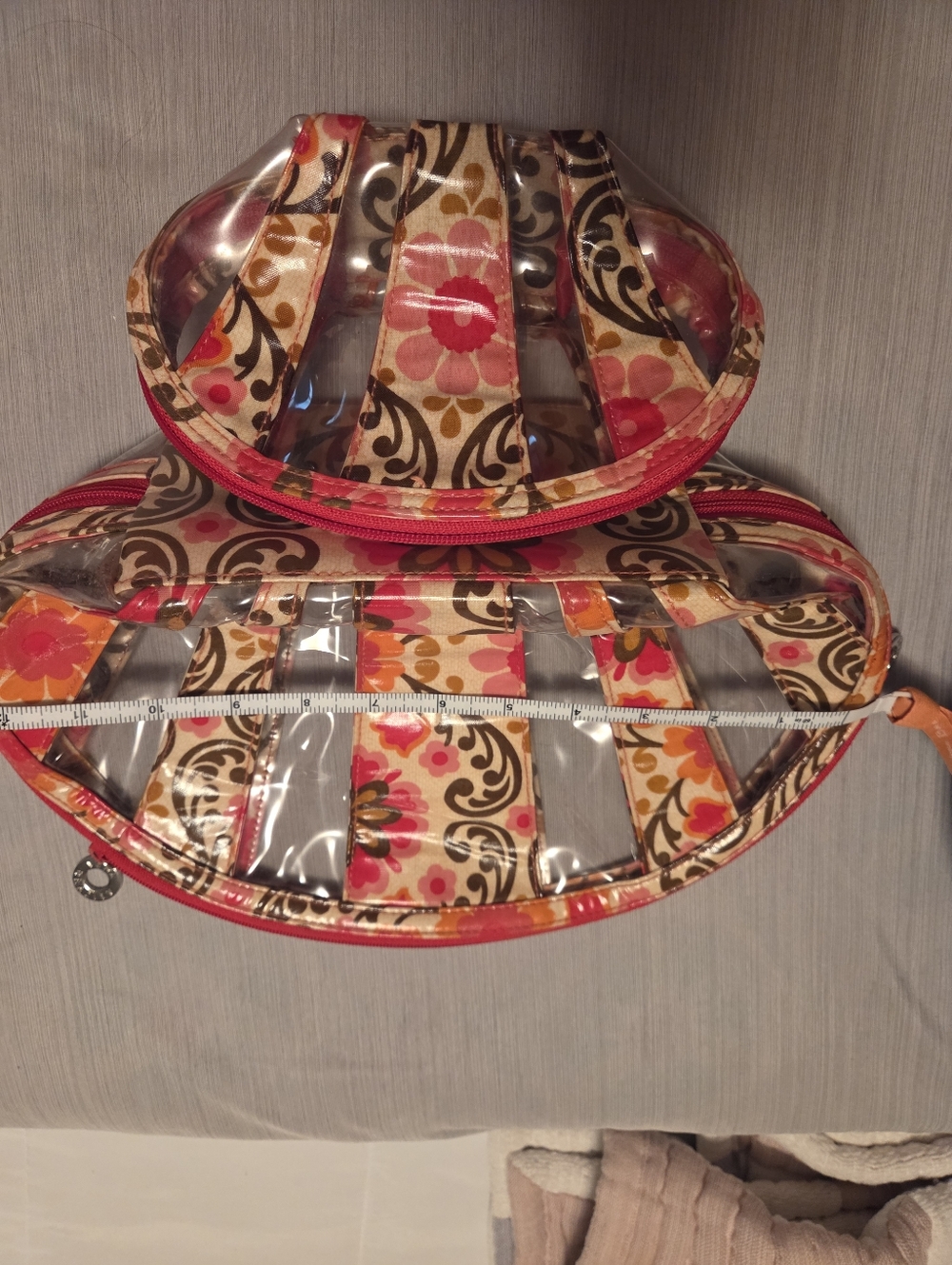 Vera Bradley Clear Orange Set Of 2